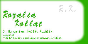 rozalia kollat business card