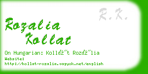rozalia kollat business card